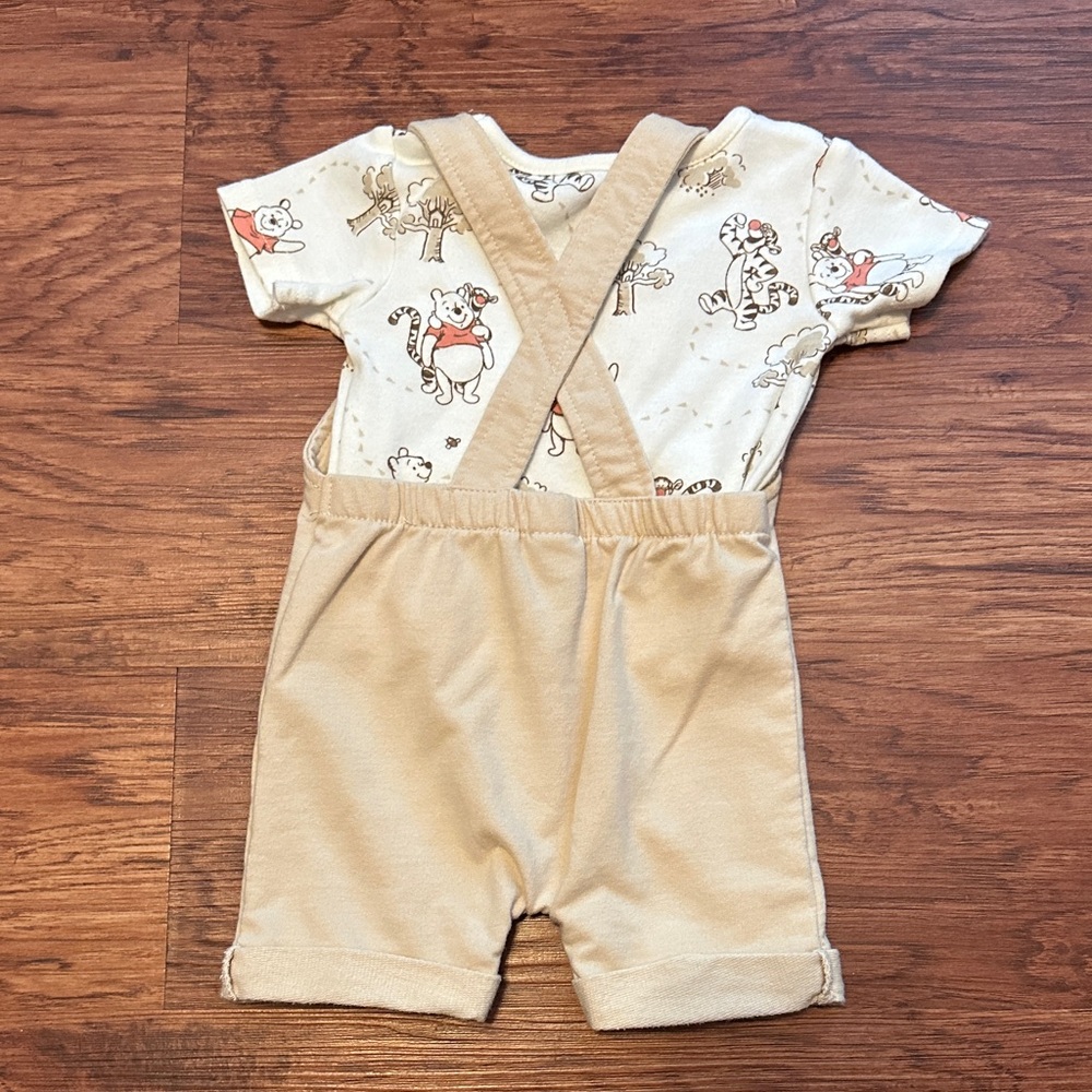 Disney Winnie the Pooh 2 Piece Overall 0-3 Month NWOT - Picture 3 of 5